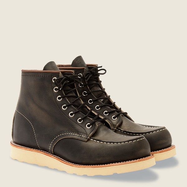 Botas Red Wing Heritage Hombre Grises Oscuro - Classic Moc - 6-Inch Rough & Tough Cuero - 748-DCXJNE